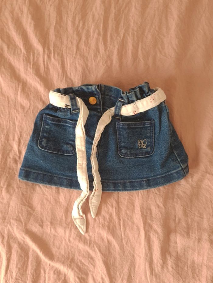 Jupe jean bébé fille