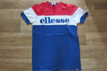 TEE SHIRT MC BLEU BLANC ROUGE "ELLESSE" - TAILLE XS - n°15
