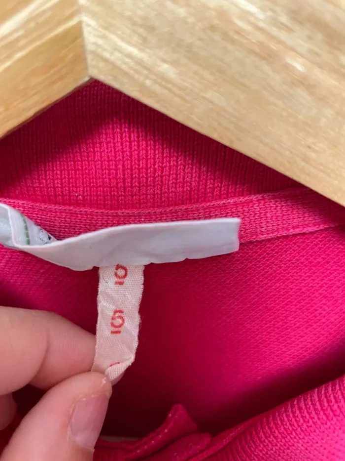 Polo framboise Lacoste vintage manches courtes taille 5 homme Made in France 🇫🇷 - photo numéro 4