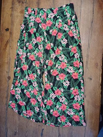 Pantalon large Fleuri