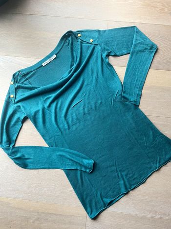 Top maille fine Kookaï vert canard