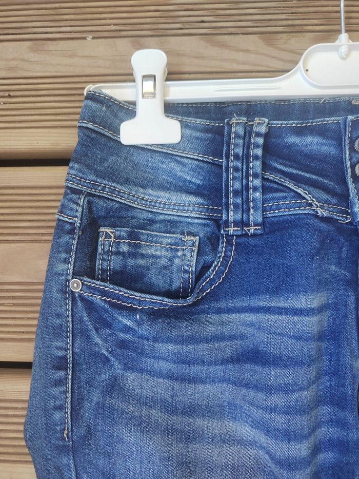 Jean Femme Taille Basse Foncé – CC Fashion – Taille S/36 – Look Y2K Tendance - photo numéro 6