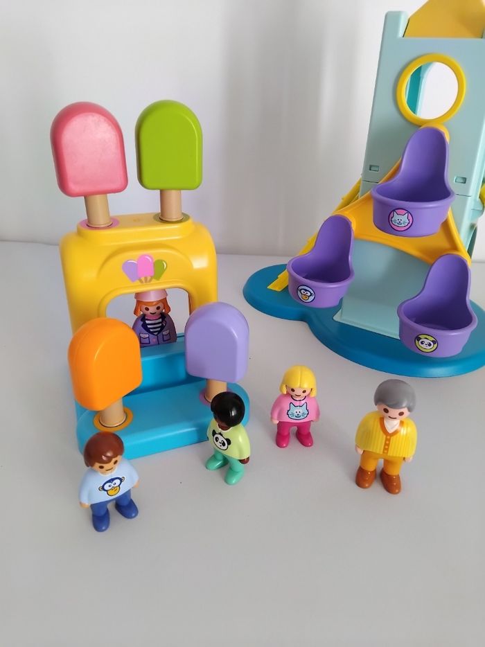 PLAYMOBIL 123 Manège Toboggan Glacier Lot 🎡 - photo numéro 2