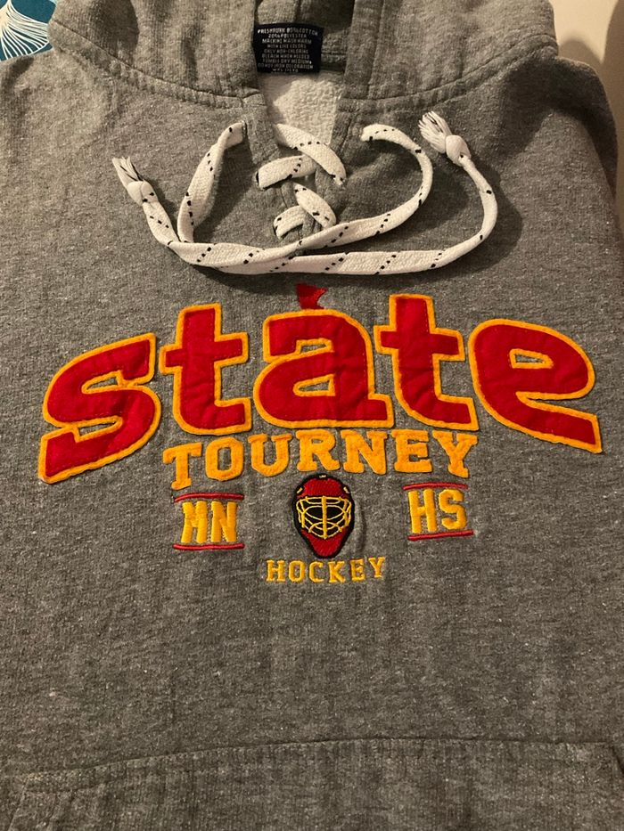 Sweat à capuche gris pour homme MV Sport state tourney hockey 2013 taille M 605 - photo numéro 3