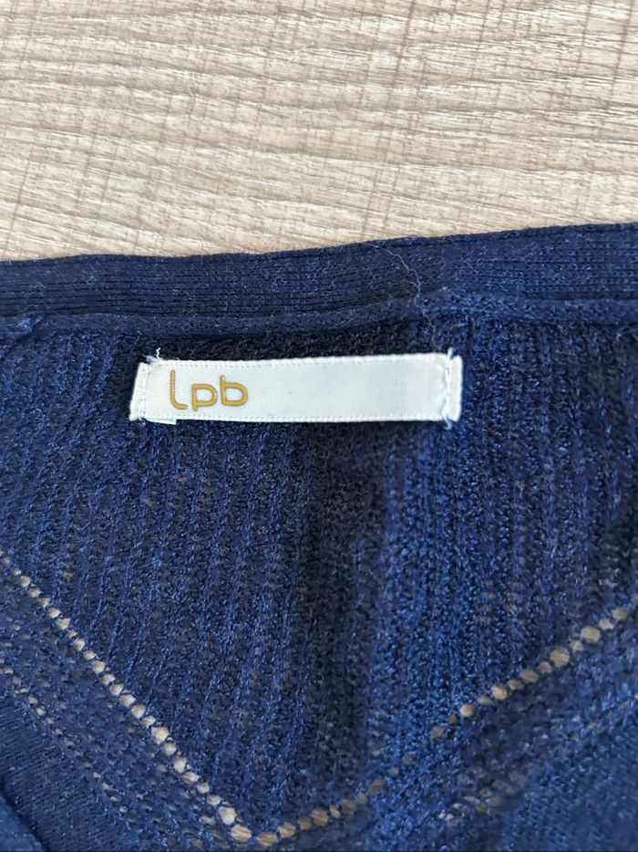 Pull bleu marine à manches longues LPB Woman taille M bon état - photo numéro 9