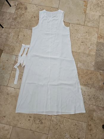 Neuve Robe longue blanche femme T M 38
