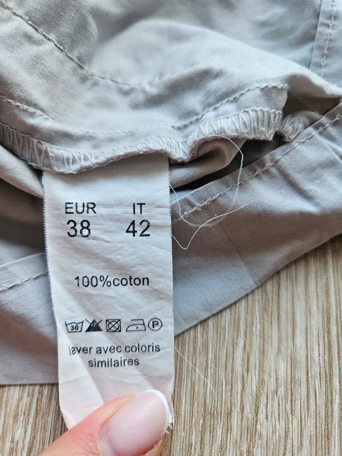 Manteau imperméable gris clair - photo numéro 4