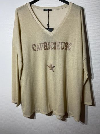 Sweat « capricieuse » femme taille unique (40-48)- vivichy - neuf avec étiquette