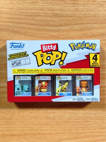Boîte 4 Bitty Pop! Pokémon - Dracaufeu Bulbizarre Pichu Pyroli Neuf