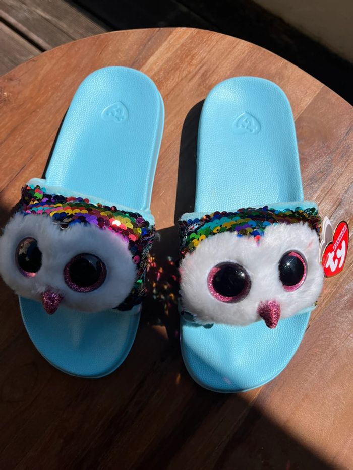 Chaussons TY fille – Taille 35 / 8-10 ans – Neuf 💙 - photo numéro 2