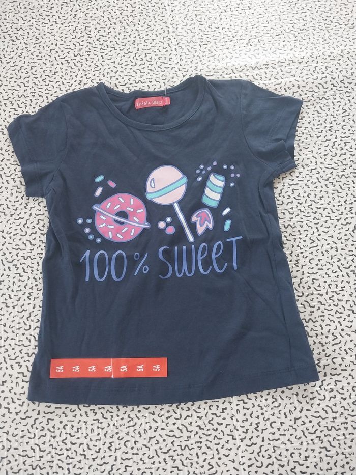 T-shirt fille Tissaia – 5 ans – NEUF –  100% Sweet