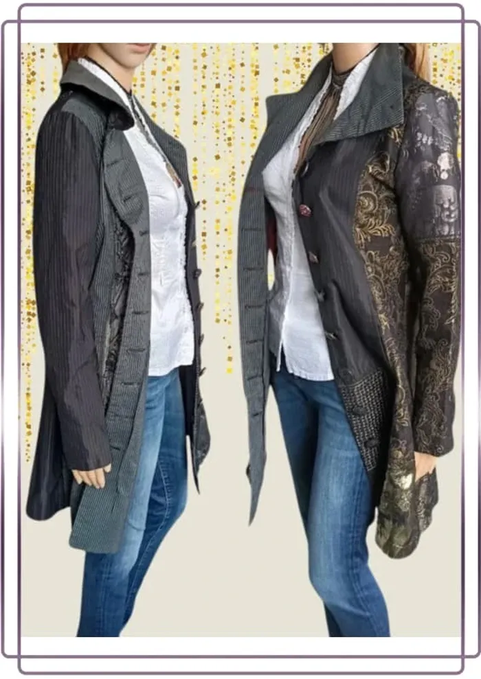 Trench Desigual style casual ,coupe droite cintrée ,col haut - photo numéro 5