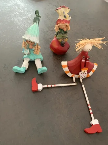 Lot décorations 3 personnages