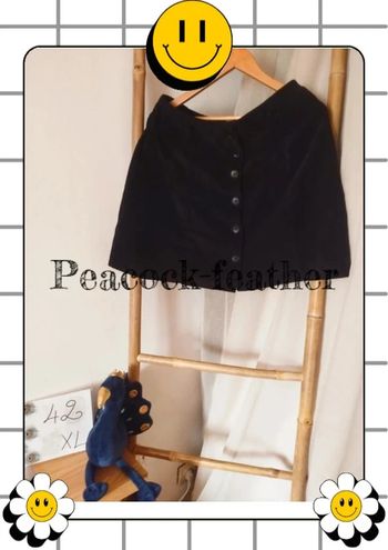 Jupe velours côtelé noire 42 xl