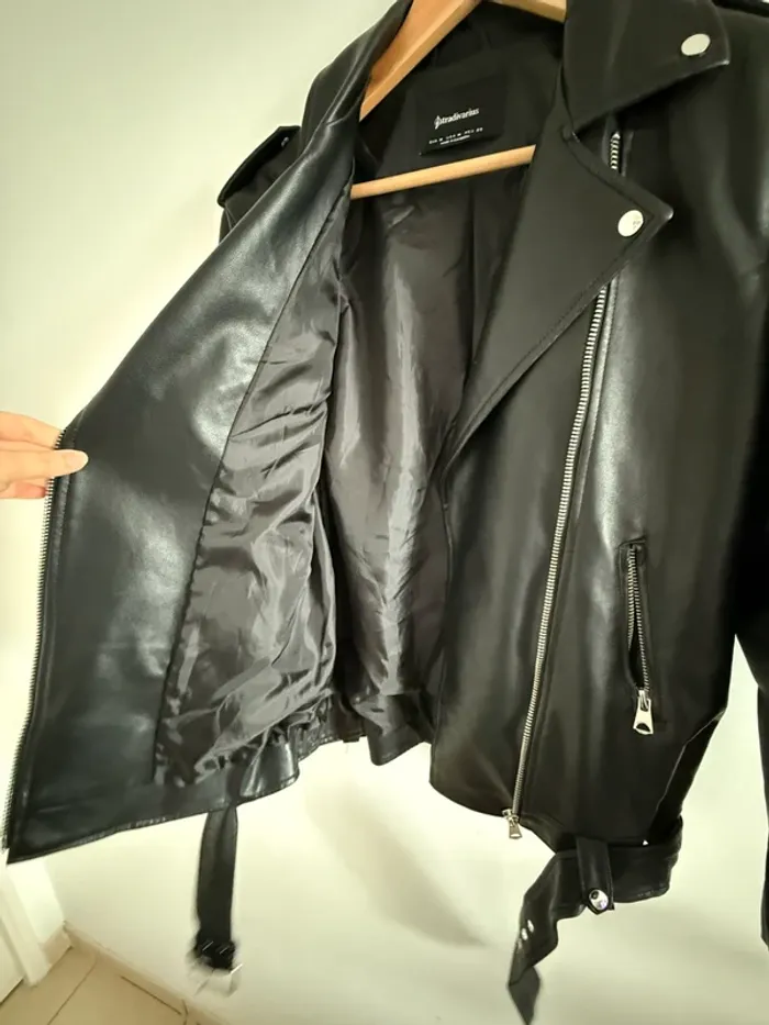 Bombardier cuir noir - photo numéro 4