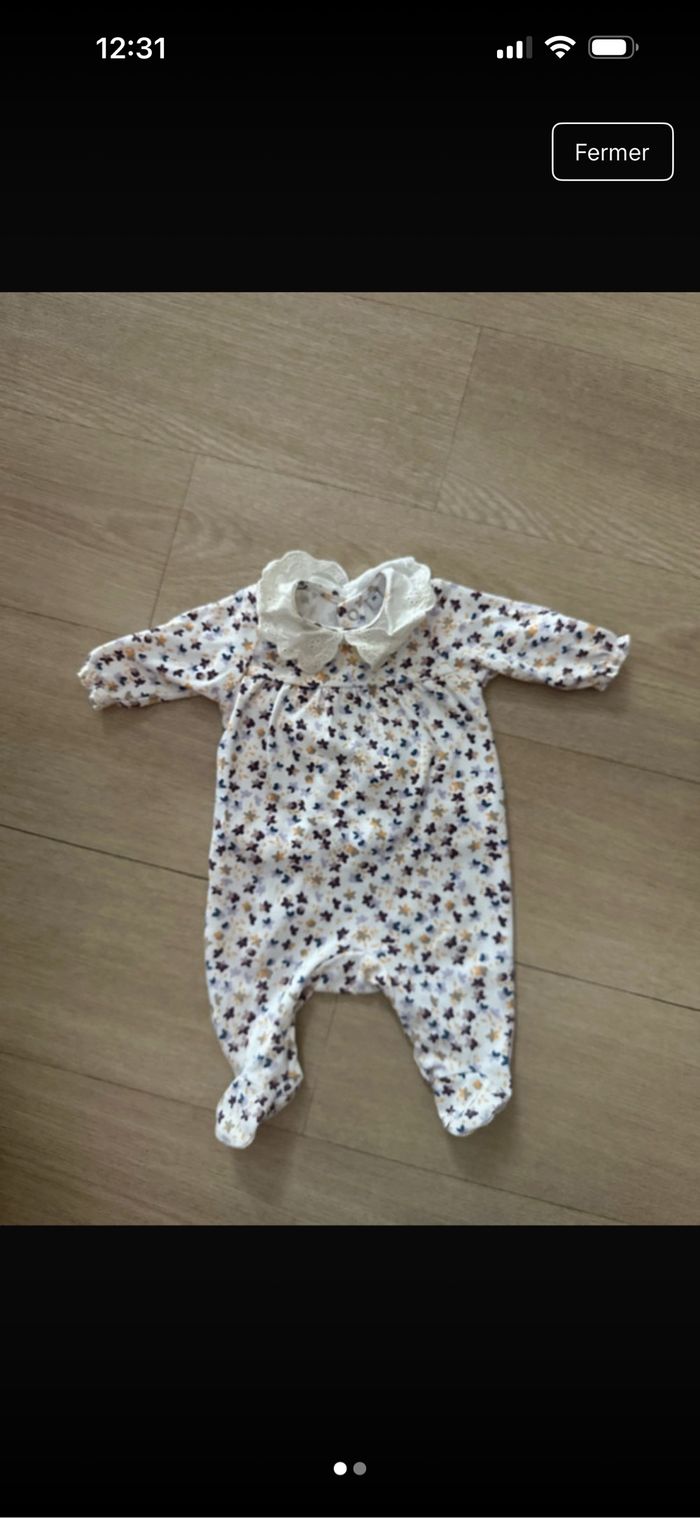 Lot de pyjamas bébé filles 0-3 mois