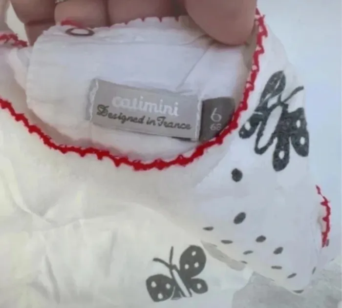 Catimini ensemble robe et bloomer bébé fille 6 mois - photo numéro 3