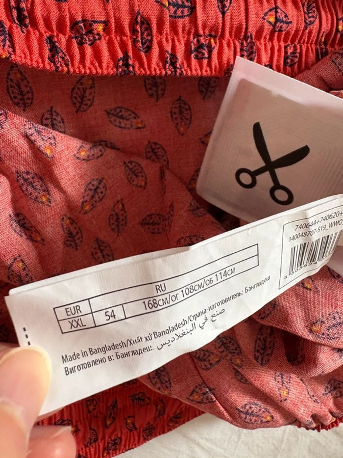 Jupe rouge à motifs grande taille 50-52 - photo numéro 6