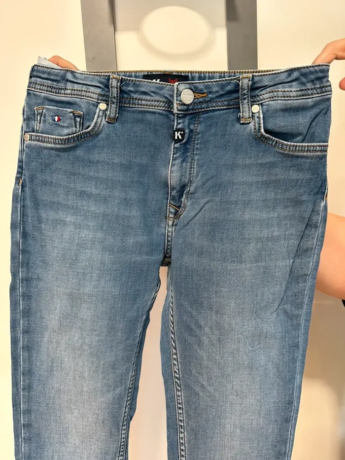Jeans kaporal bleu marine 14 ans slim - photo numéro 2