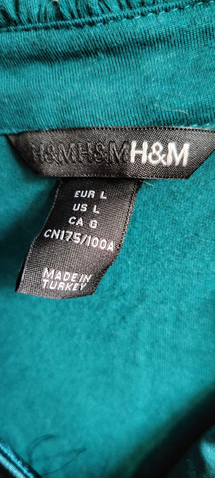Haut vert satiné – H&M - photo numéro 2