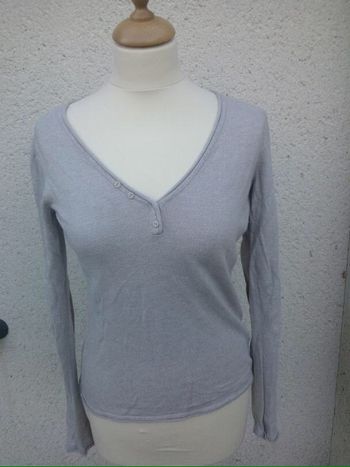 Pull fin beige et camel T36