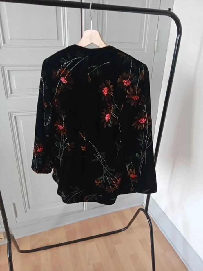 Veste en velours brodée - Vintage - photo numéro 4