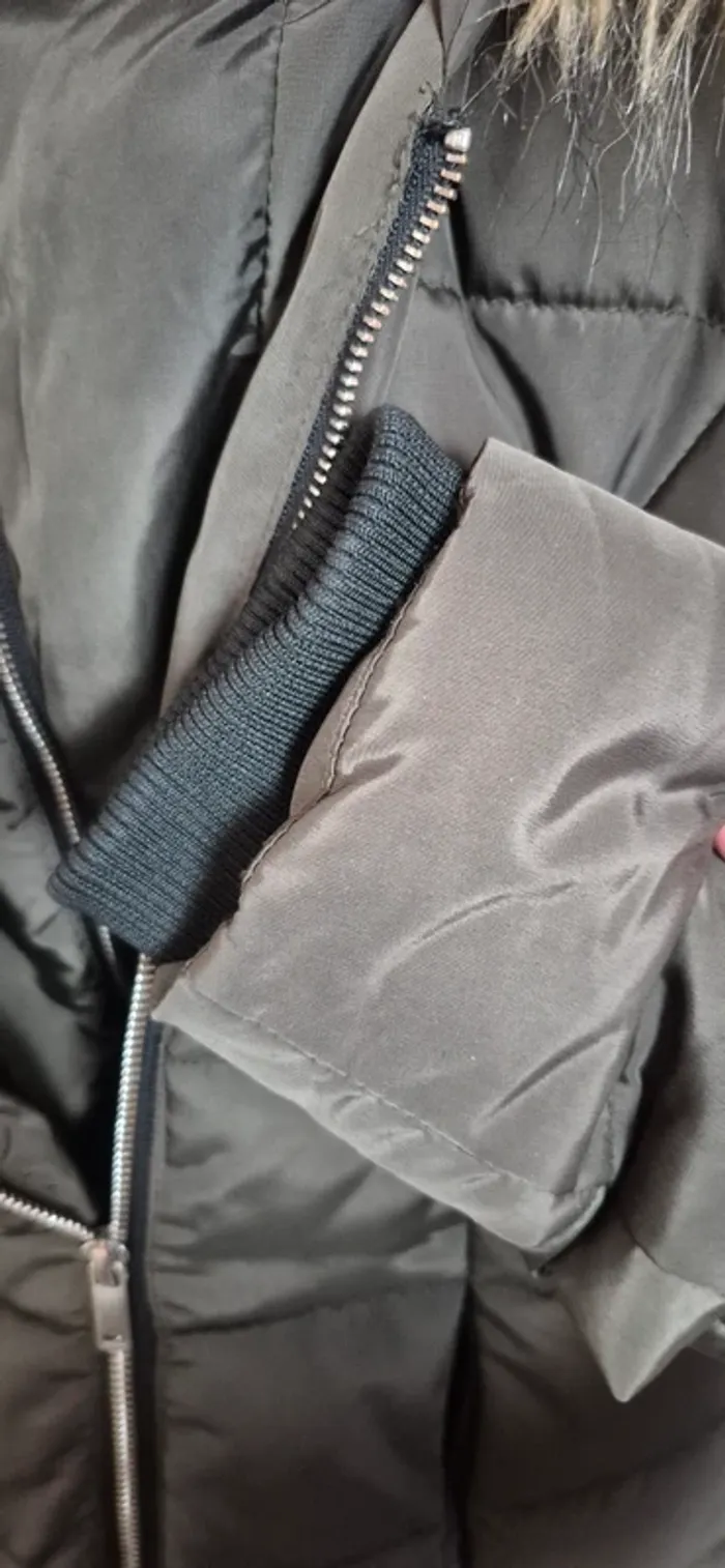 Manteau doudoune hiver kaki Cache Cache 42 - photo numéro 3