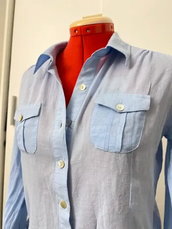 Chemise coton bleu clair A Land of Cotton - photo numéro 2