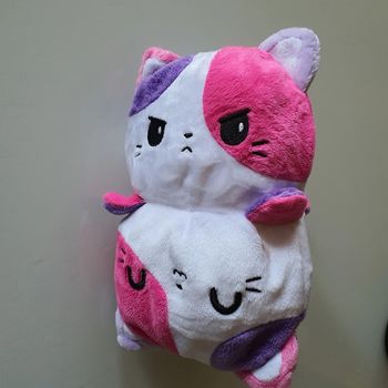 Peluche chat réversible