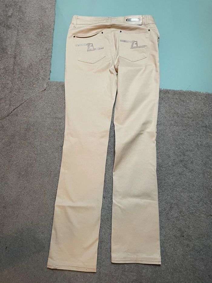 Pantalon jean Zara beige 36 - photo numéro 3