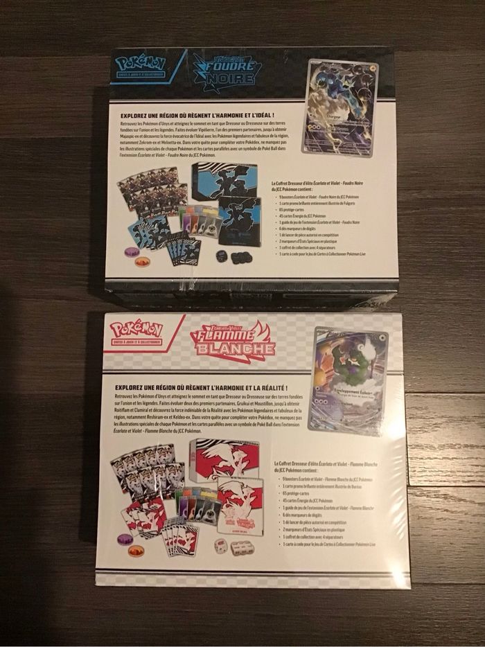 Duo ETB Cartes Pokémon foudre noire flamme blanche EV10.5 coffret dresseur d’élite - photo numéro 2