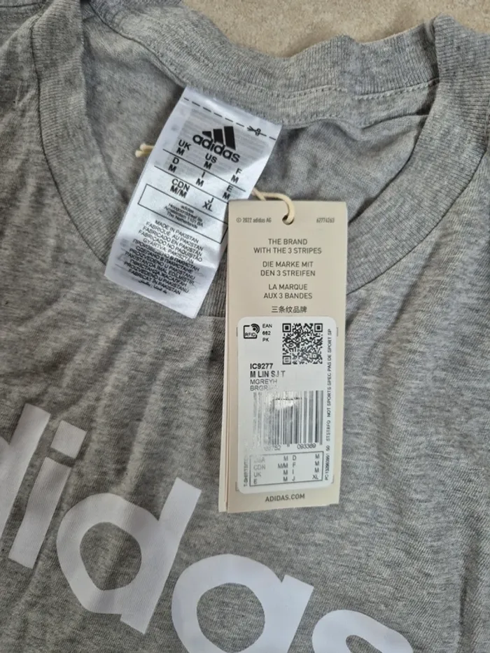 Tee-shirt homme adidas M gris - photo numéro 3