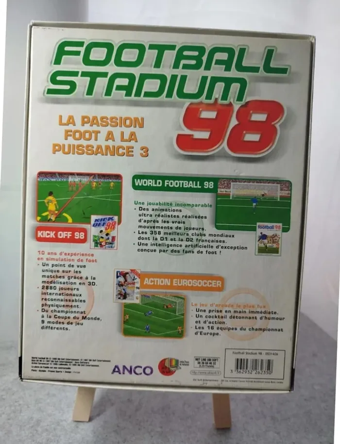 Coffret Collector Jeux Football Stadium 1998 Complet avec manette et notice Retro Gaming Vintage - photo numéro 6
