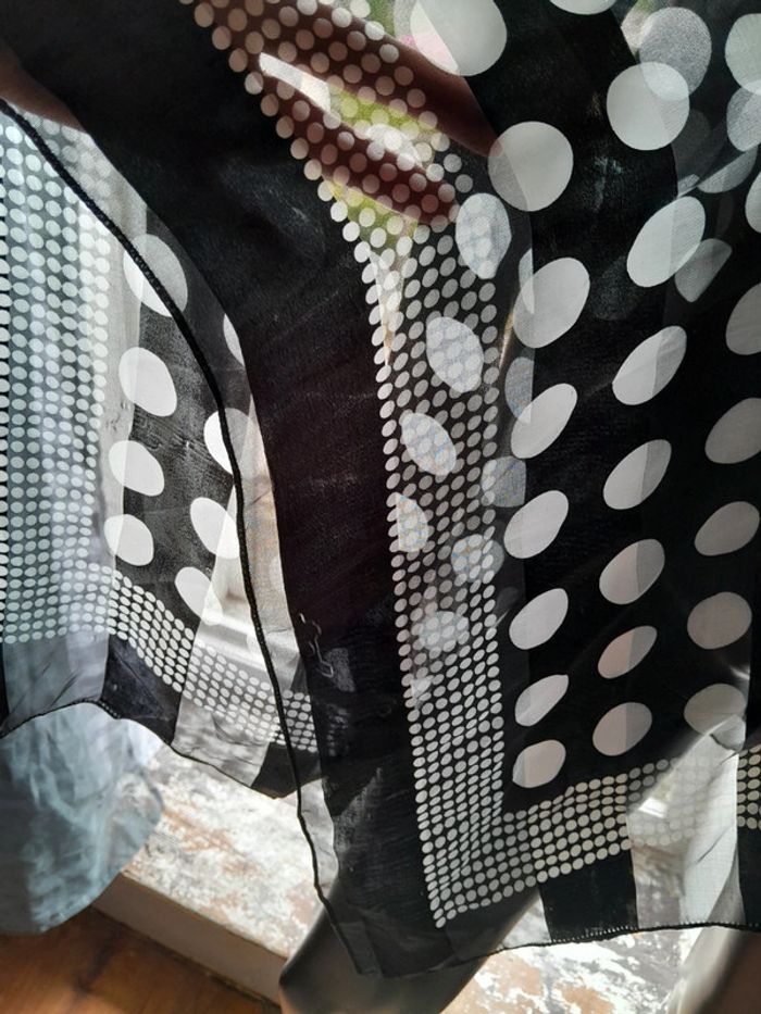 Débardeur asymétrique transparent à pois taille TU - photo numéro 5