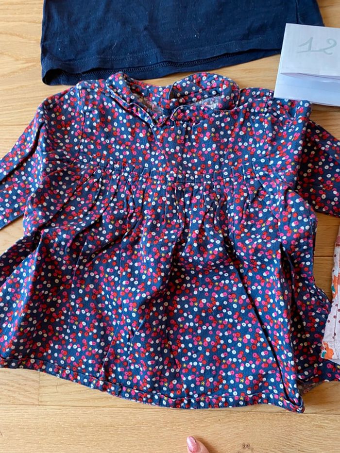 Lot de 12 T-shirts manches longues + blouses - 12 mois - photo numéro 7