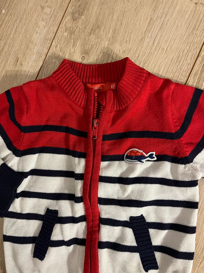 Gilet zippé marin tissaia 18 mois - photo numéro 2