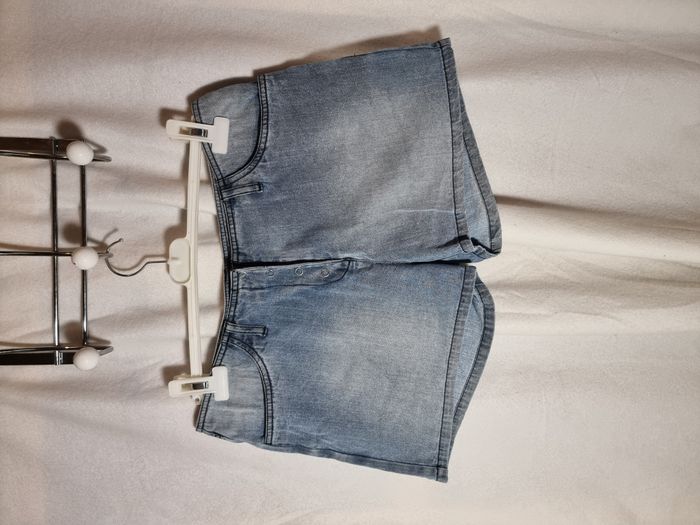 Mini-short en jean Pastille menthe