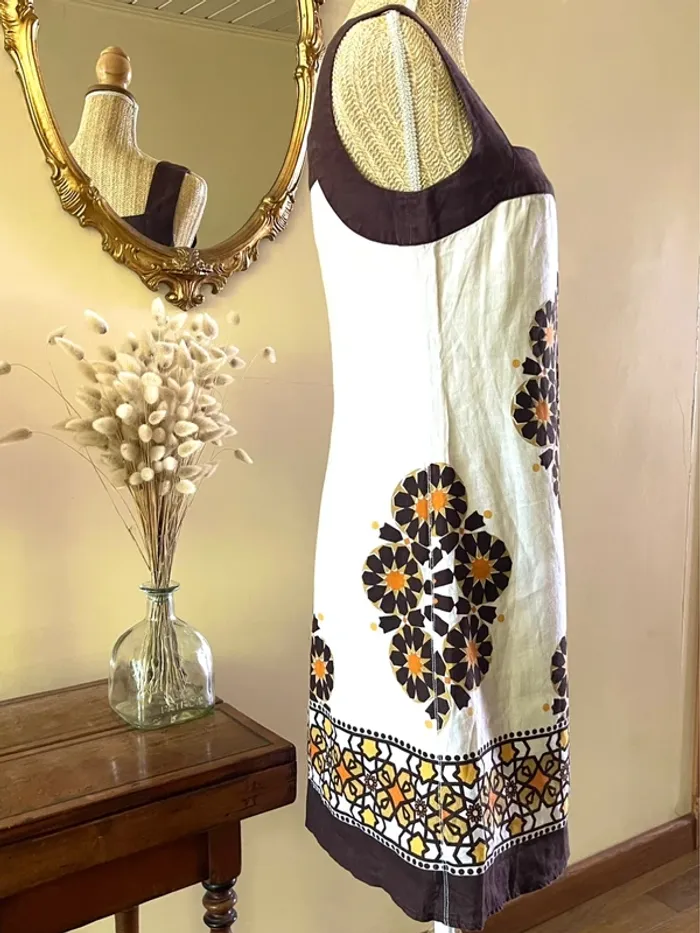 Robe vintage d'Été à Motifs seventies - Promod - Taille 38 - photo numéro 7