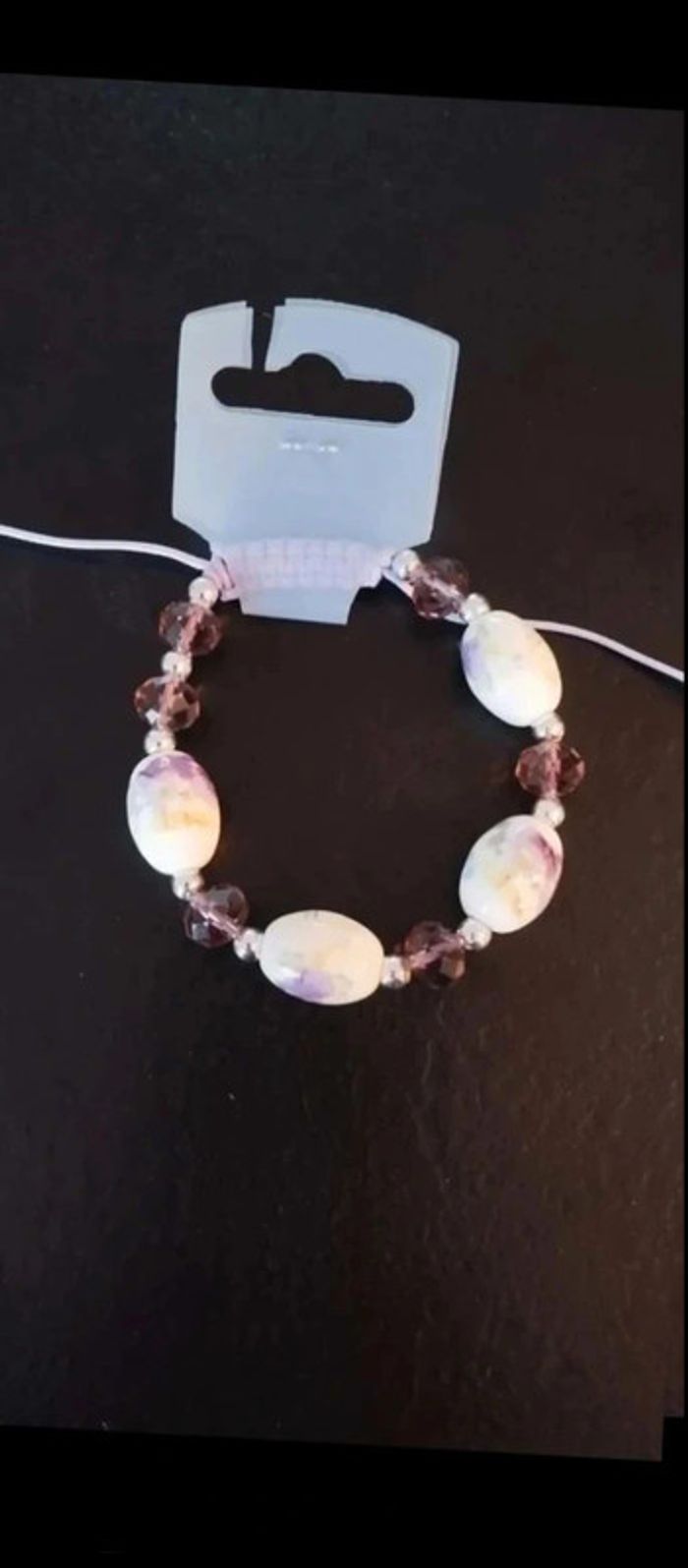 Bracelet prune fleuris - photo numéro 5