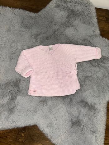 Layette / petit gilet rose - 1 mois - Orchestra