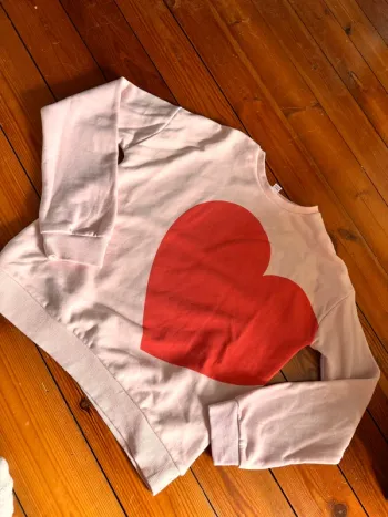 Pull cœur okaidi 14a rose