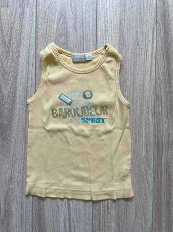 Débardeur 12 mois garçon jaune pâle