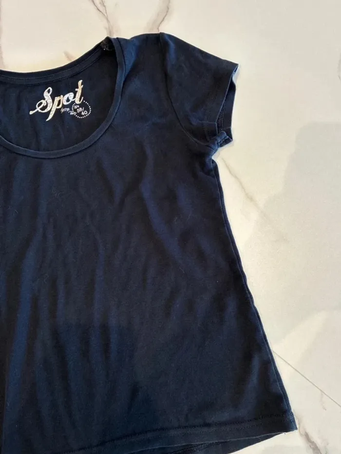 T-shirt noir - Spot - Taille 38/40 - photo numéro 3