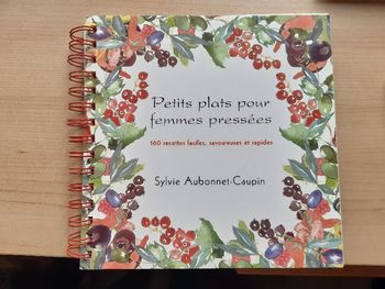 livre de recette "petits plats pur femmes pressées"