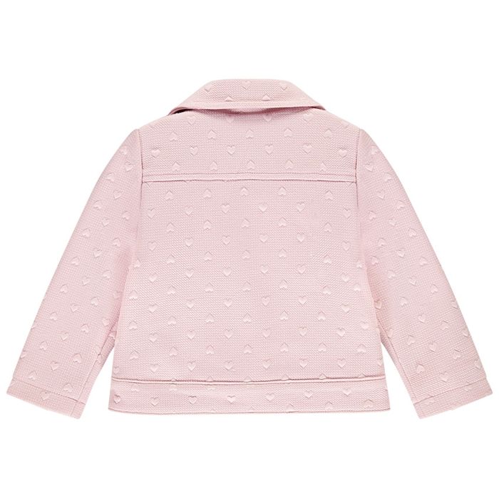 Veste perfecto motifs cœurs en jacquard pour bébé fille - photo numéro 2