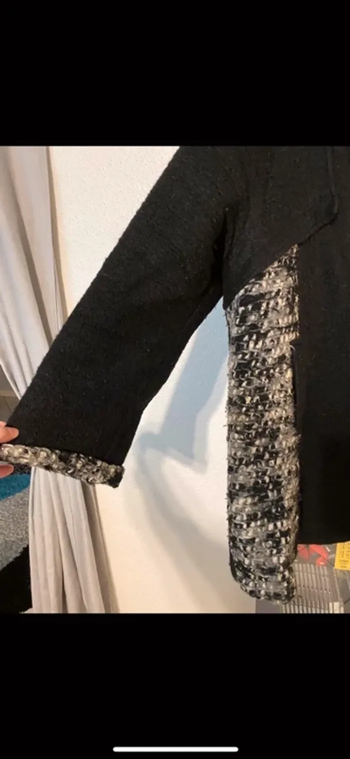 manteau veste noir à motifs Vetistyle taille 54 / 56 - photo numéro 2