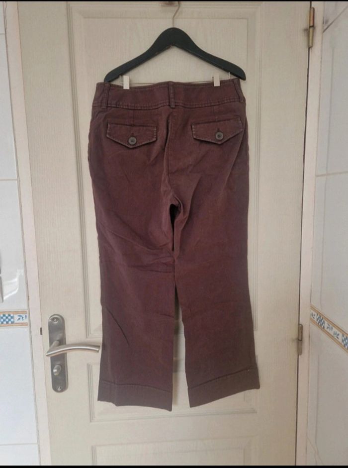 Pantacourt marron femme camaïeu taille L/40 - photo numéro 3