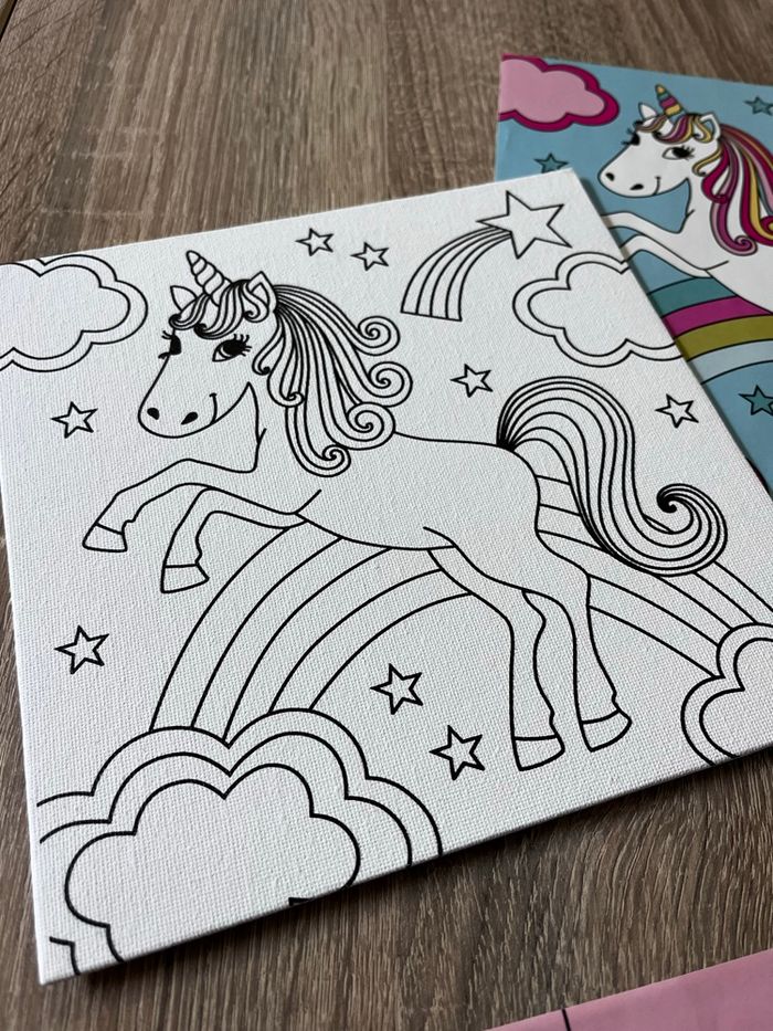 Lot de 2 tableaux à peindre Licornes - photo numéro 2