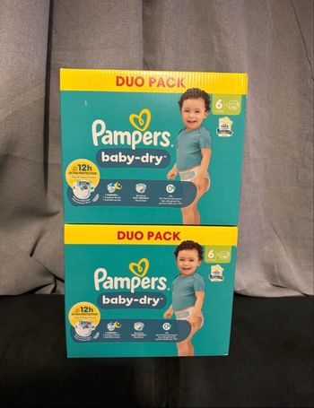 Couche Pampers Baby Dry taille 6