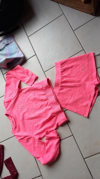 pyjashort fille rose fluo primark 11/12 ans *